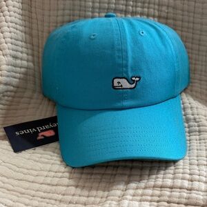 NWT Vineyard Vines Aqua Blue Whale Embroidered Cap